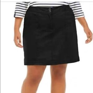 NWT Karen Scott Plus Women's Woven Skort Deep Black Size 16.